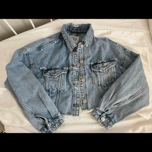 Zara cropped jean jacket